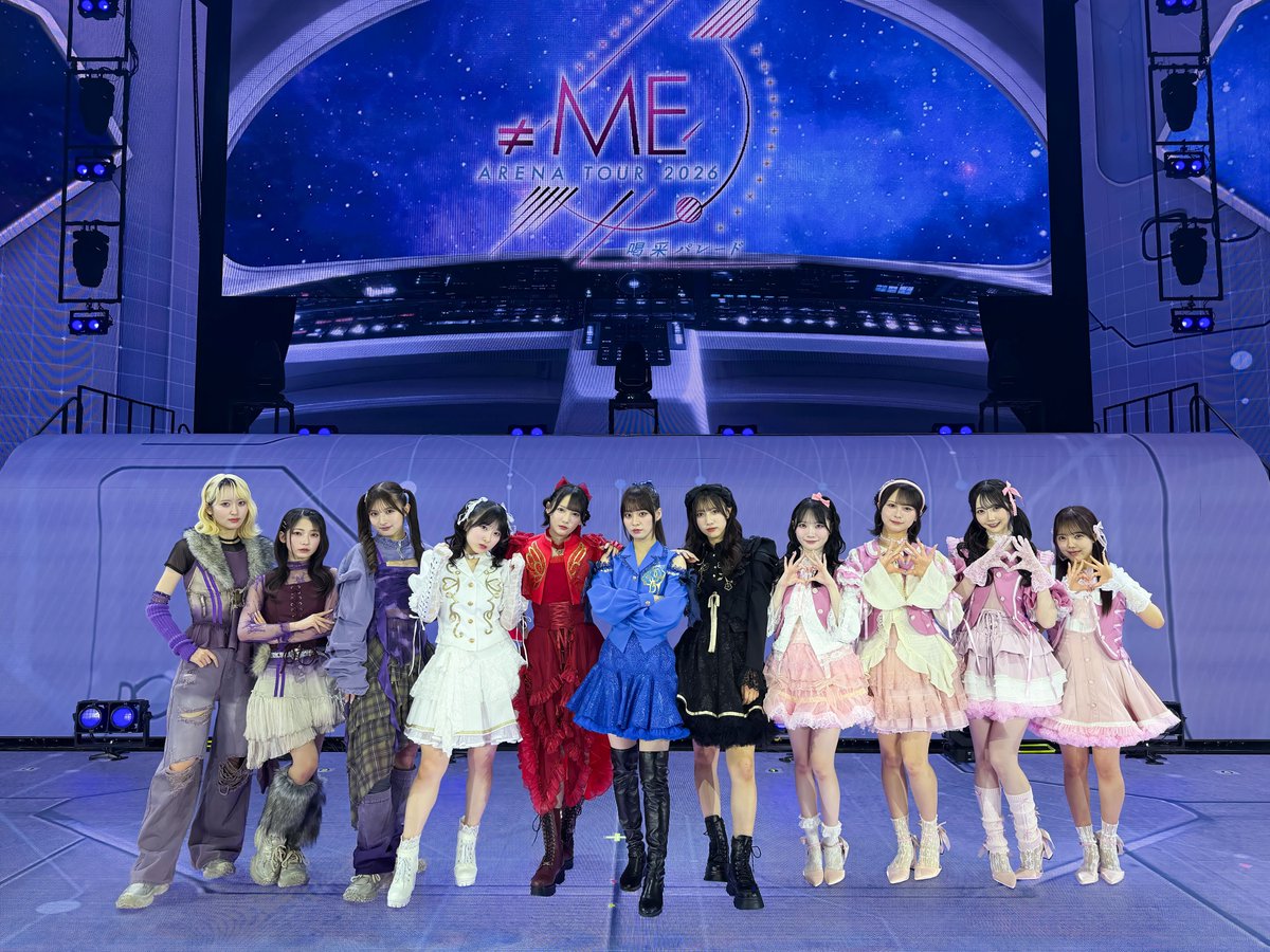 Notequal_ME's tweet photo. #ノイミーアリーナツアー2026 
広島公演ありがとうございました🪐
次は6/27(土)ゼビオアリーナ仙台です！

ドラマ「ヤンキー激戦区の四天王がアイドルグループに転生したら？」の放送も近づいてきました🔥

どうぞ、お楽しみに💎˖°

#ノイミー
#喝采パレード
#ここでファーストキッス
#愛くださいませ
#ヤン転