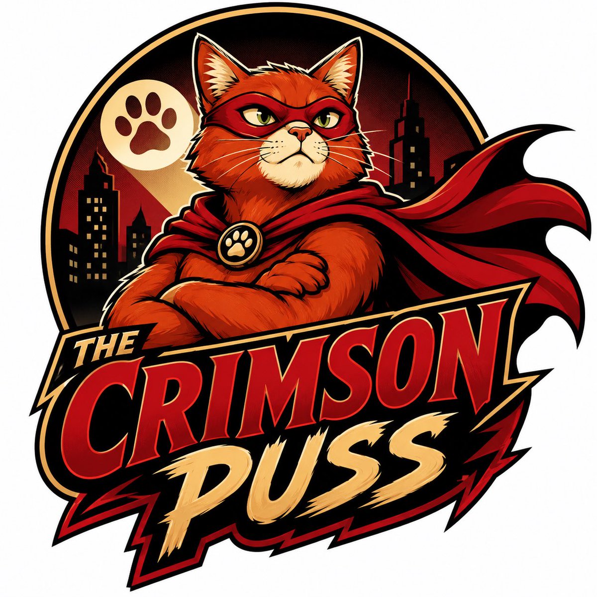 CORNdiff's tweet photo. Character idea: a red cat that fights crime. https://t.co/fPyBB8YIDC