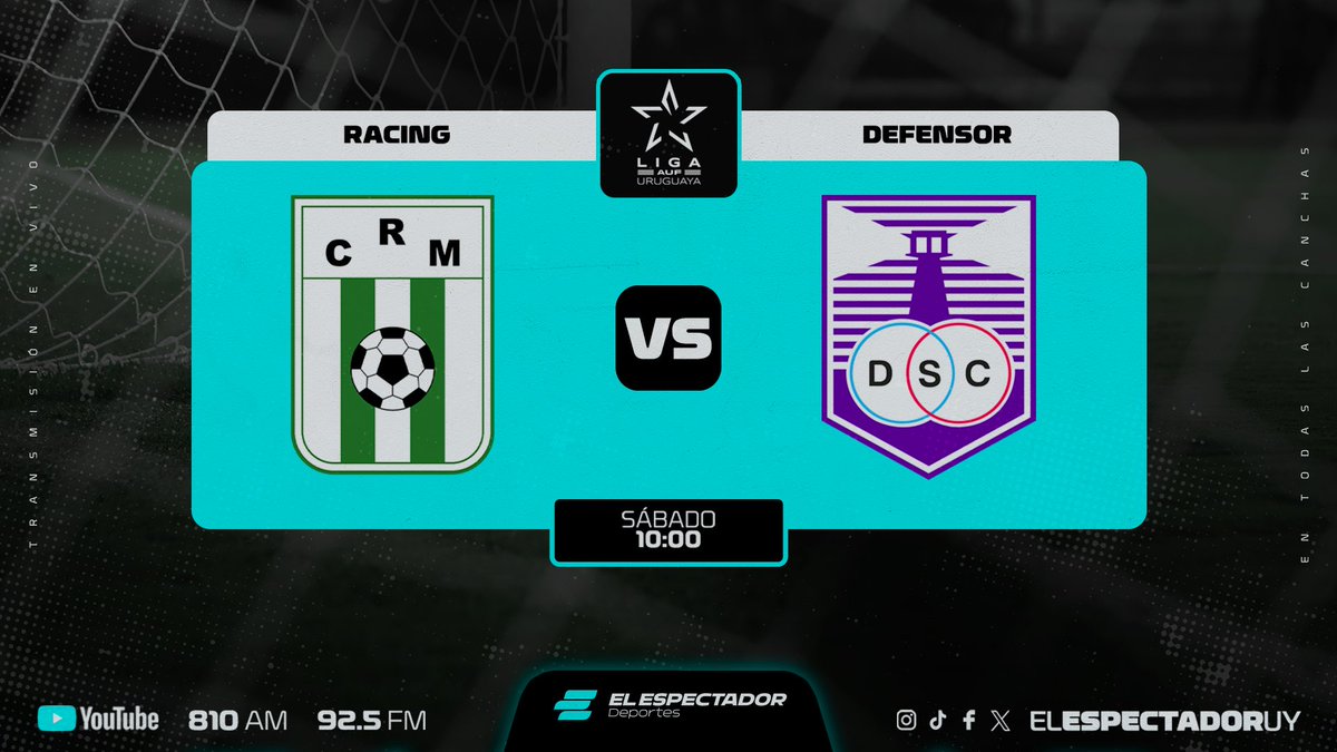 ElEspectadorUy's tweet photo. HOY ⚽️

Racing se enfrenta a Defensor Sporting por la fecha 3 del Intermedio

🎙️ Relata @JulioMacchi88 y comenta @PedroFigue_98 desde las 10:00 desde el Roberto 🏟️
 
📻 810 AM · 92.5 FM
▶️ https://t.co/eYrWdiYX8z https://t.co/tsnsKrA5vh