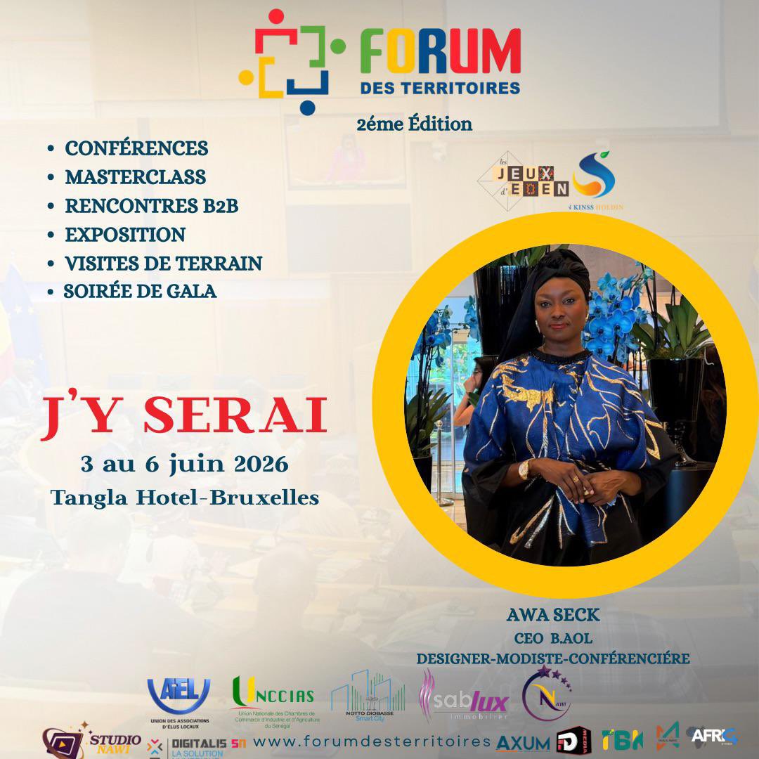 AwaBaol's tweet photo. Forum des Territoires - 2ieme Édition 

Je reçois ma Dieuwriñ Soxna Aïda Diallo femme entrepreneure et leader

Nous discuterons de:
Territoires
Diaspora
Entrepreneure
Coopération

Rejoignez-moi vendredi 14h - 15h https://t.co/Gp8fuX1IK0