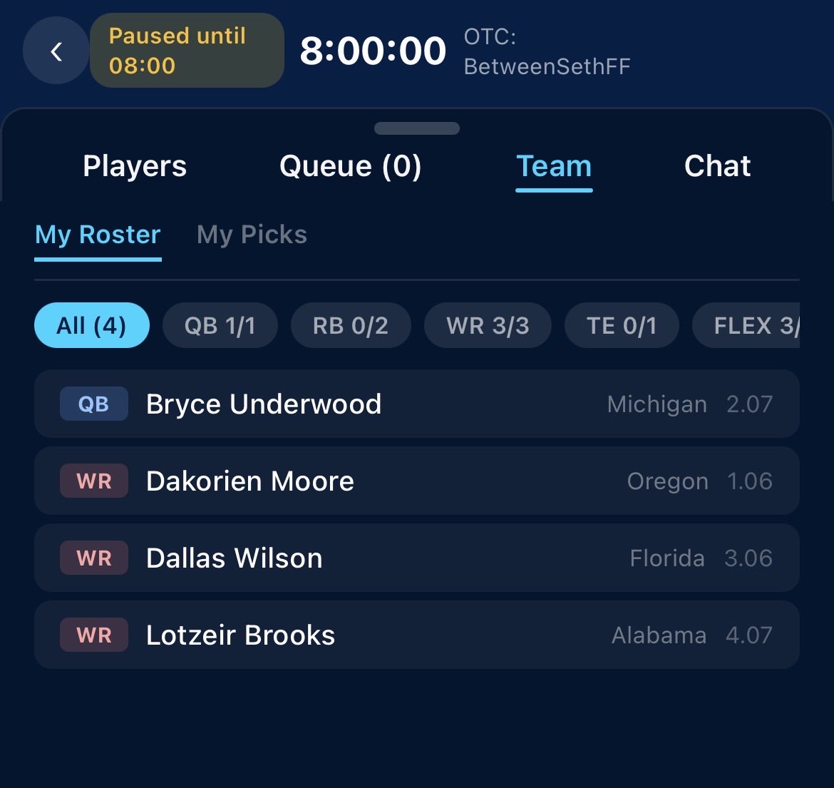 NerdBoiTakes's tweet photo. First Devy Draft on @playBlueChip https://t.co/9EieFHQIla