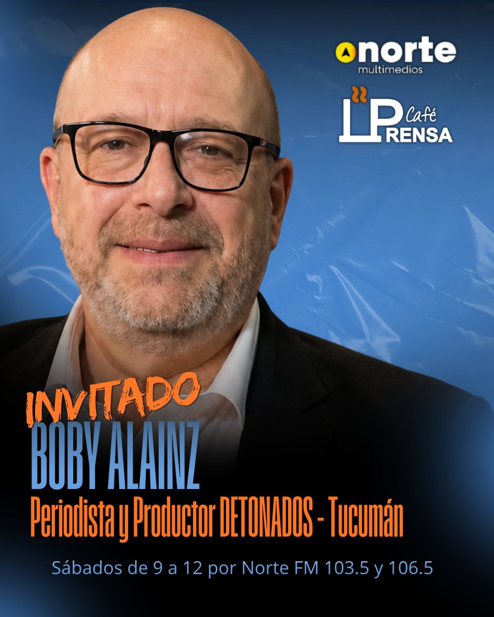 cafeprensatuc's tweet photo. ¡Buen día! Arranca Café Prensa por Norte 103.5 mhz.

Con la invitación especialnñ: Boby Apellaniz de @Detonadosok

Invitados de hoy: @Berarducciok @JCanoOK 

Seguinos en : https://t.co/fkCQpmsiCU https://t.co/A2wLnWjCvM