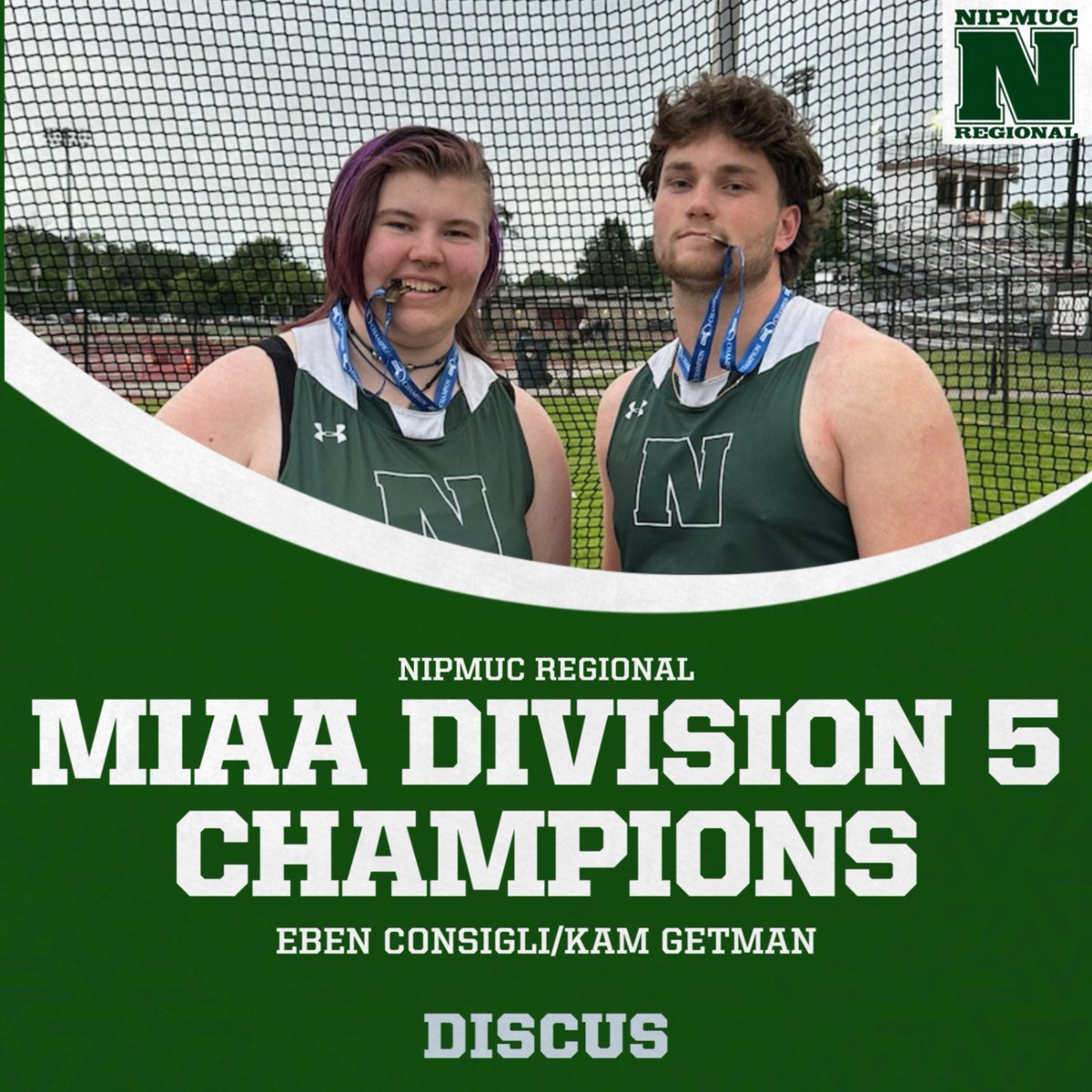 NipmucAD's tweet photo. Congratulations to both Kam and Eben, MIAA Div 5 State Champions! https://t.co/gD98SZRMiz