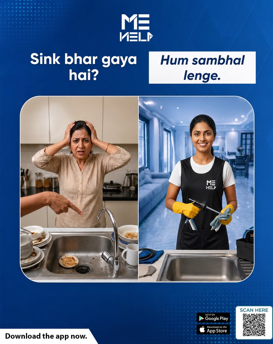 KwalityOffset's tweet photo. Laundry ka pahad ho, ghar ki safai ka tension ho, ya sink bhar gaya ho... MeeHelp is the boss of every household challenge!🏠✨To avail the services
Download the App from play store (https://t.co/MZSkhiyhLL)
#MeeHelp #HomeServices #HouseCleaning #LaundryService #DeepCleaning https://t.co/zUxIWcjKvO