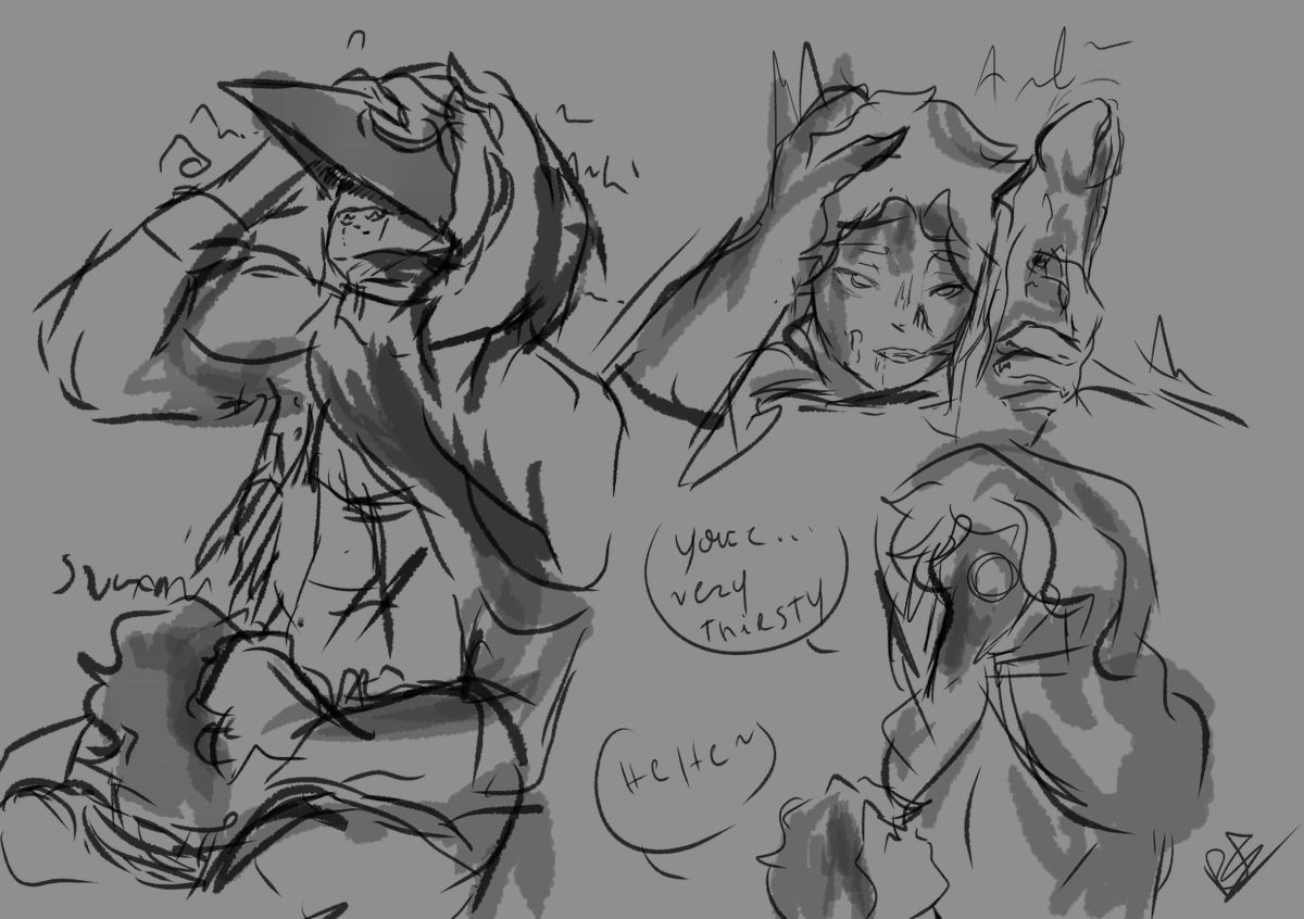 LayoArtist's tweet photo. Two ✨️SAY GEX✨️ With the doctors as demand by friends because I like making nsfw sketches bruh #tfc #thefreakcircusdoctor #tfcoc #oc https://t.co/HtyfHD4W0g