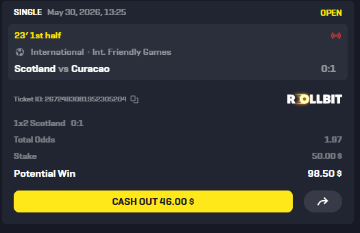 RollbitPacho's tweet photo. The easiest way to double your money right now is by placing a bet on Scotland to beat Curacao on Rollbit.

Thank me later guys https://t.co/KUwG47lFLB