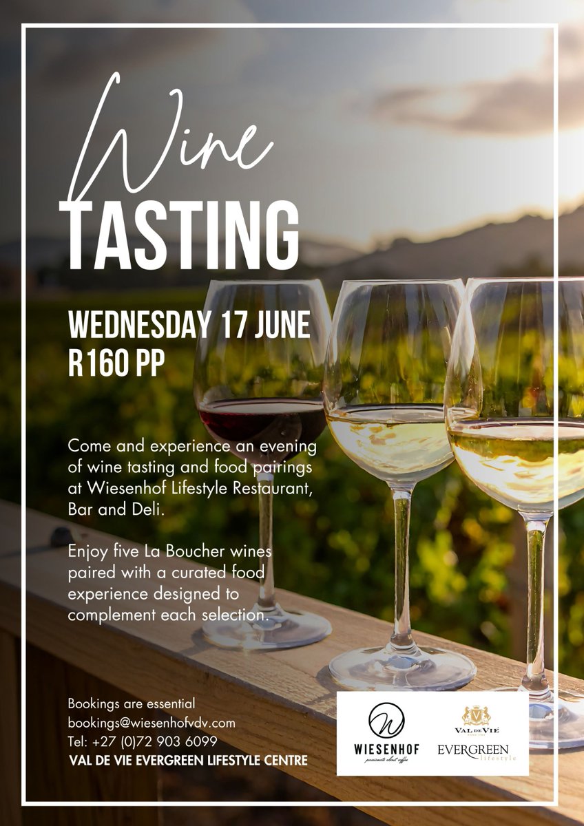 LaBoucher's tweet photo. π·β¨ Wine & Food Pairing Alert! β¨π§
We are hosting a wine and food pairing evening and want you there. Come learn which flavors click, taste some incredible bottles, and enjoy great company. ππ·π #LaBoucherAllTheWay
#thinkquality #drinkstellenbosch https://t.co/38i4MUPVtA https://t.co/gPLpTSu8I8