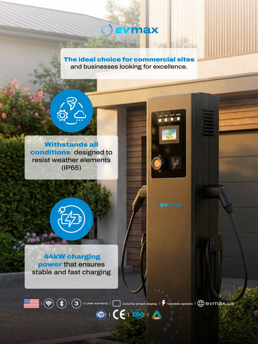 EVmax2025's tweet photo. Because your services deserve the best.
Try the advanced electric charging solutions. https://t.co/X27AhEG1K1