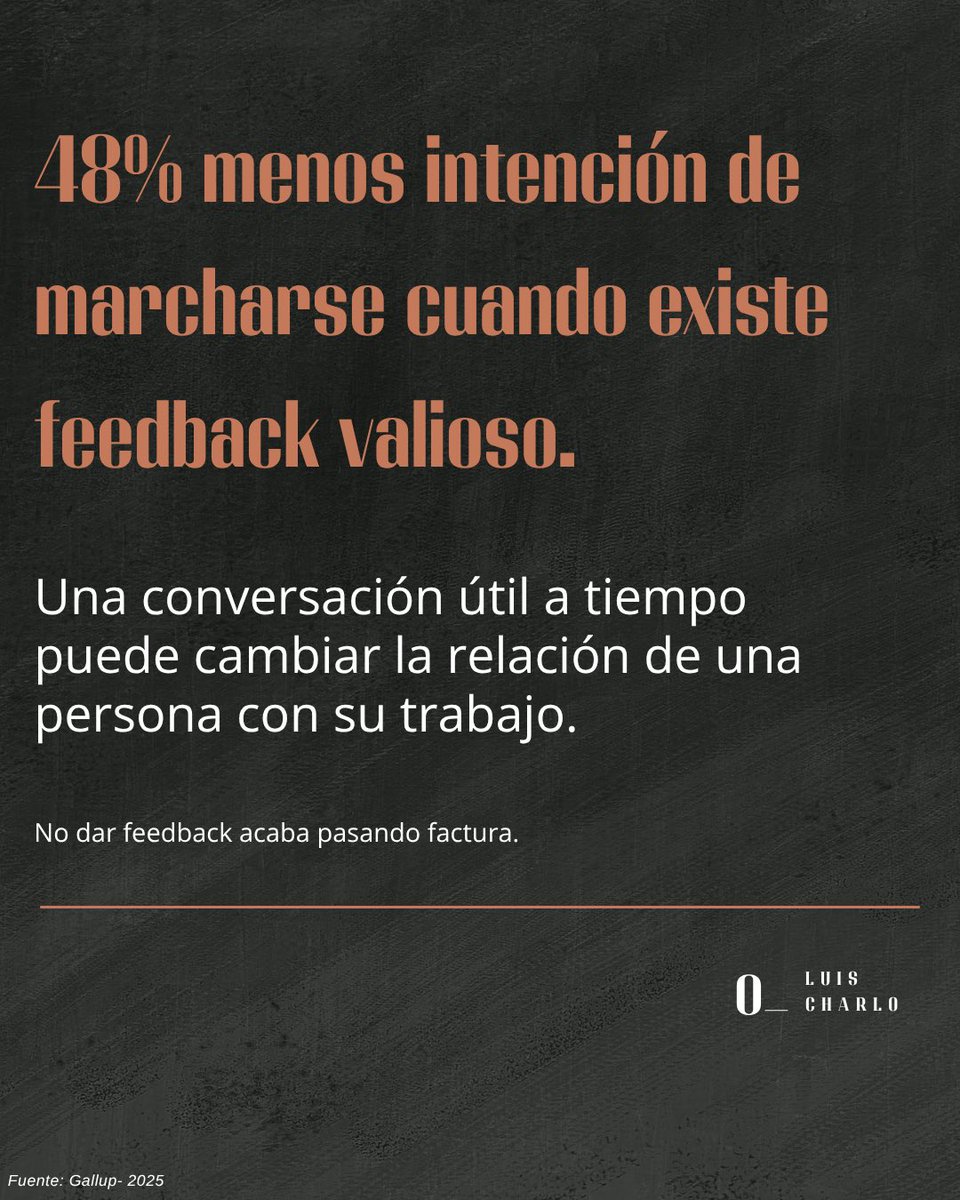 LuisCharlo's tweet photo. El poder de un buen feedback. https://t.co/vkratQAeco
