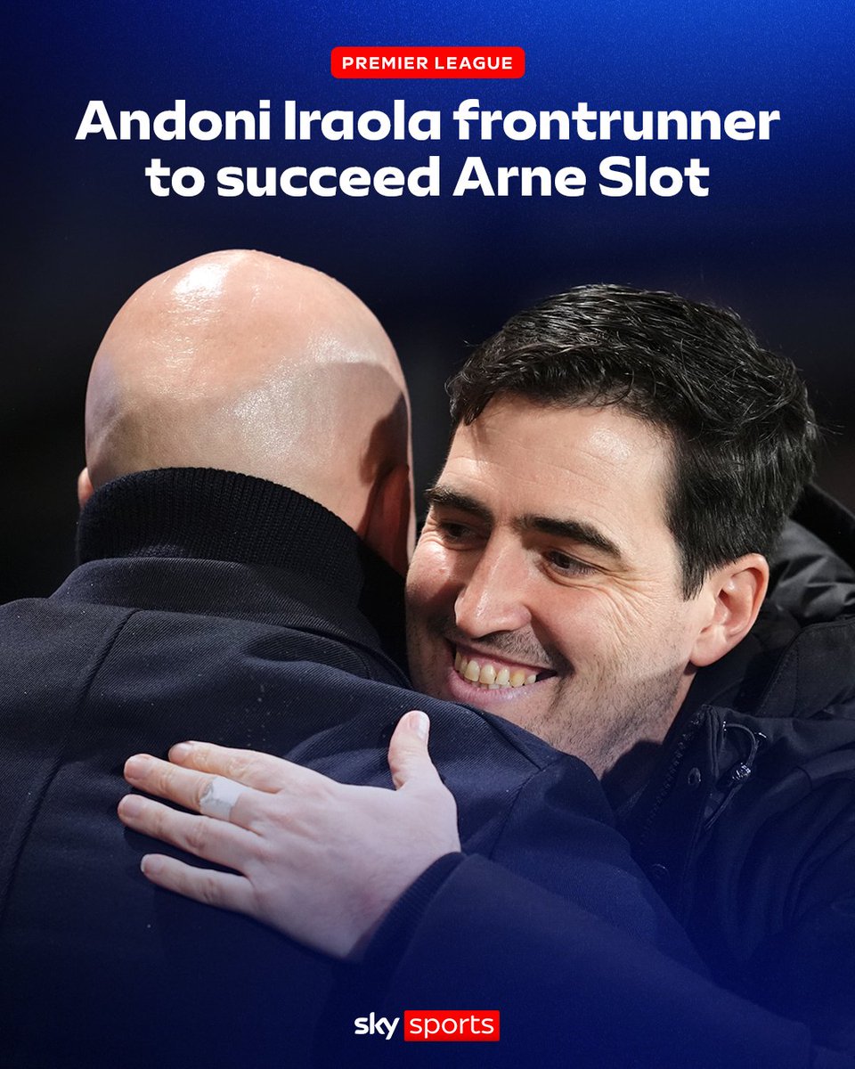 SkySportsPL's tweet photo. Andoni Iraola is the frontrunner to succeed Arne Slot, Sky Sports News understands. https://t.co/8lQ9LI2Oiz