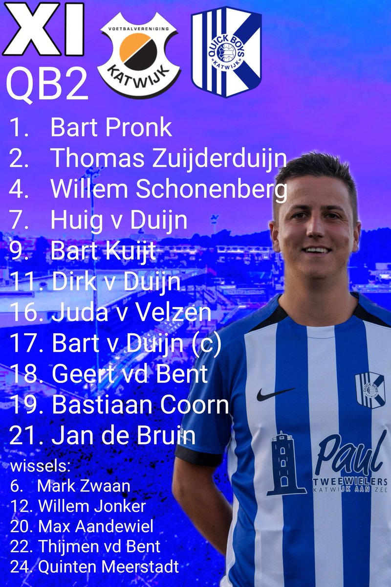 QuickBoys2's tweet photo. Opstelling van vandaag https://t.co/p8rYreQgHA