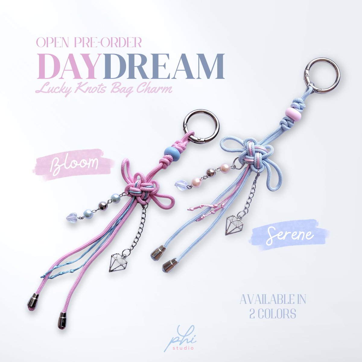 byphistudio's tweet photo. [RTs and likes are appreciated 💖]

OPEN PO "DAYDREAM" BAG CHARM ✨
Lucky Knots Paracord Bag Charm
— @byphistudio

📆 30 MEI - 7 JUNI 2026, 20.00WIB
🏡 KEDIRI, JATIM

Untuk detail lainnya serta untuk order bisa langsung ke link yang ada di bawah ini
🔗: https://t.co/PJ5m41gSpr

Bisa DM jika ada yang ingin ditanyakan yaa. Mt before dm pls 🙏🏻