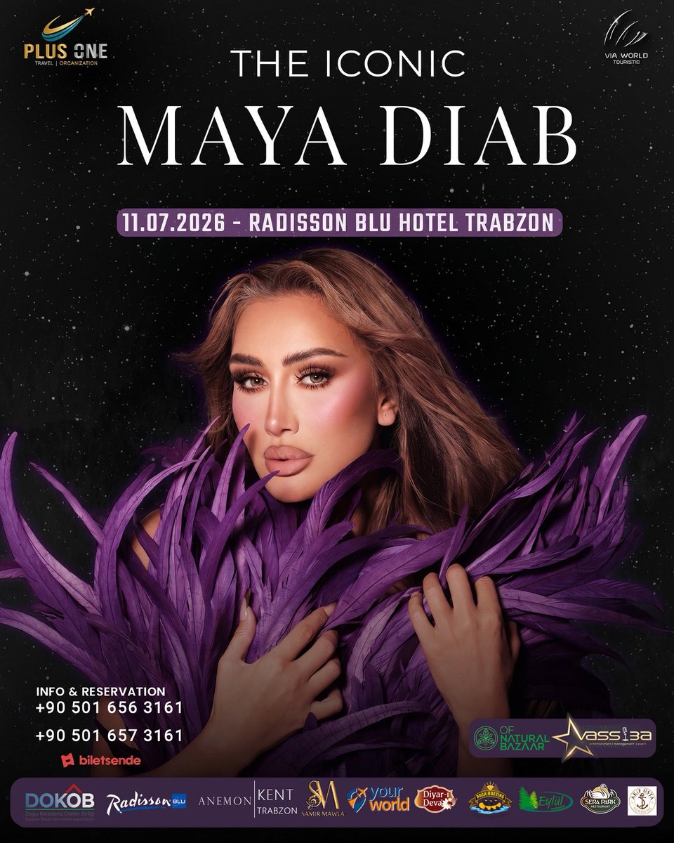 BeirutcomMag's tweet photo. صيف مايا دياب 2026 بين تركيا، السويد والمكسيك 

https://t.co/IrvYE6rxvg 

via @BeirutcomMag @mayadiab #mayadiab #مايا_دياب #Trabzon #Mexico #Sweden #بيروتكم https://t.co/XHVIPxo1P1