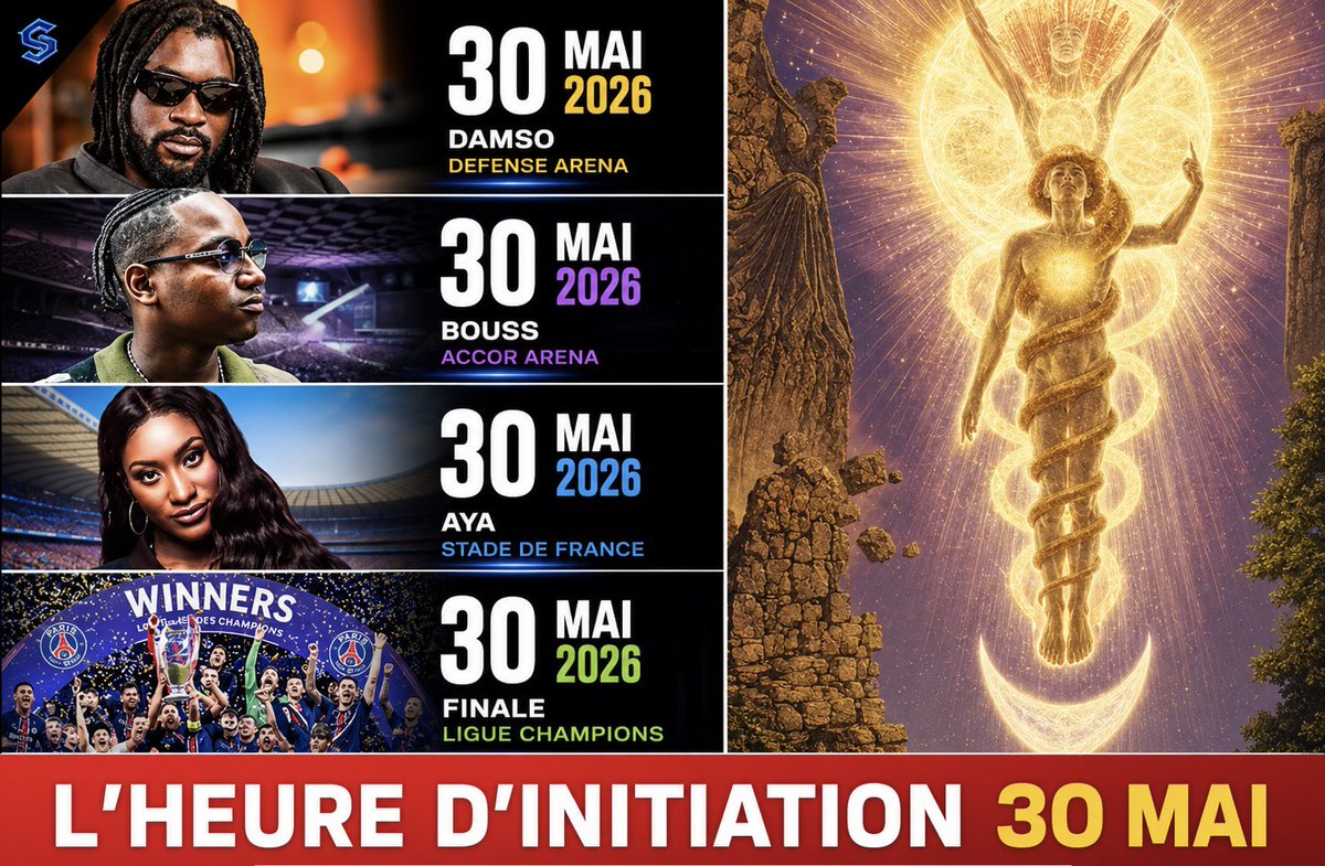 AutantSavoir's tweet photo. Tout se déroule à Paris ce samedi 30 mai. Cette concentration d’événements n’est pas une simple coïncidence, mais le signe d’une mise en scène plus vaste.

Plus la foule est importante, plus la récolte est élevée, il s’agit d’une date initiatique de rituel d’absorption d’énergie. https://t.co/NthZU8APy7