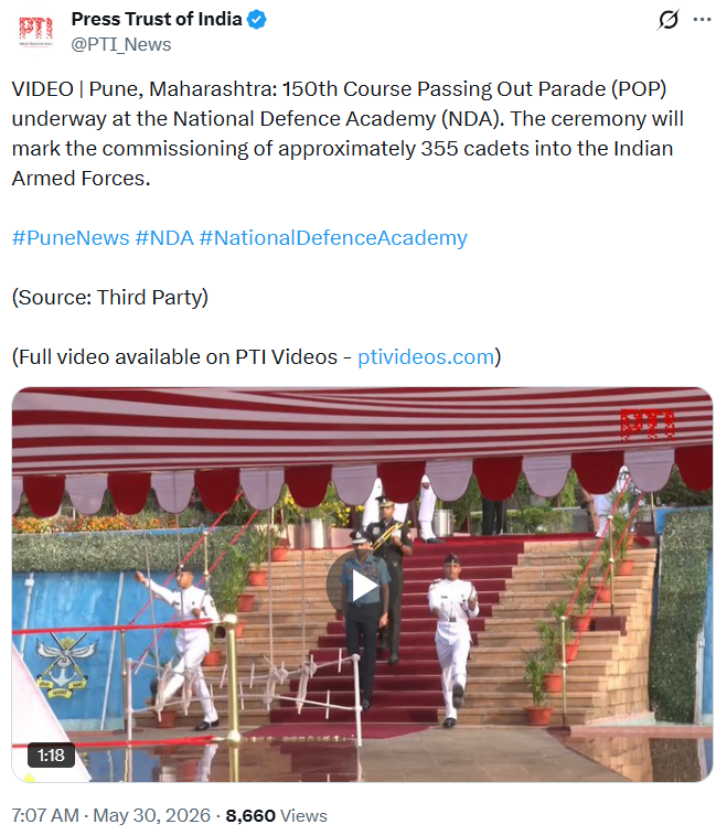 CestMoiz's tweet photo. #YeBhaaratKePatrakaar
Dear @PTI_News, cadets don't get commissioned from the National Defence Academy. This is basic general knowledge that your defence beat folks are expected to know. Else, there's always wikipedia to do a VERY BASIC FACT CHECK.

HT @ragarwal https://t.co/SXUfDinuw8
