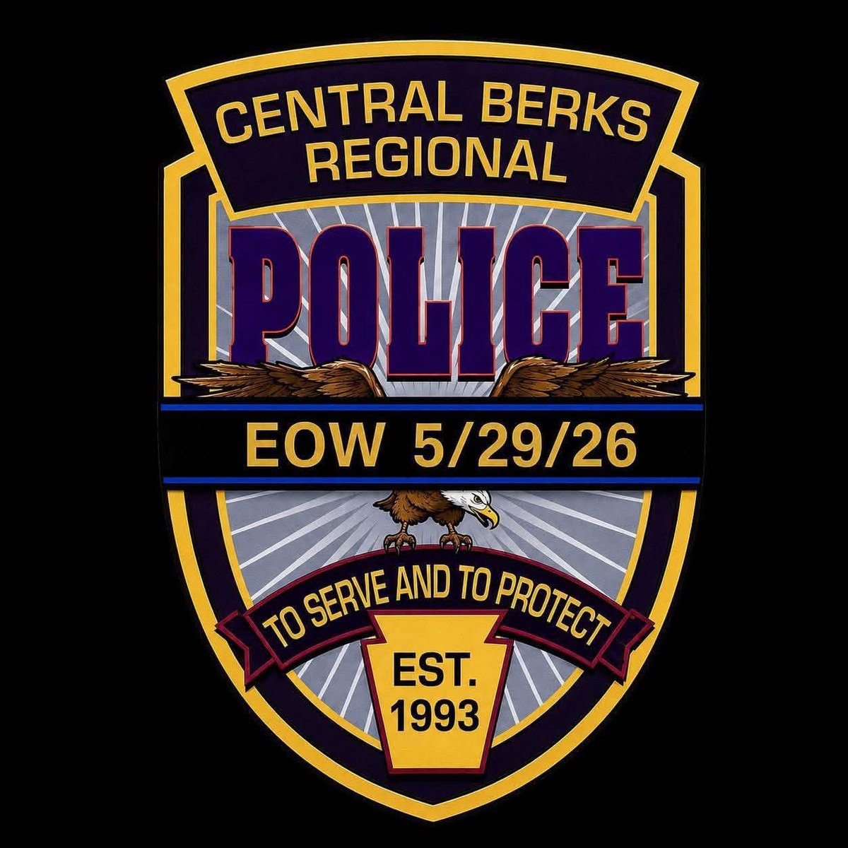 NetherProvPD's tweet photo. We at the NPPD send our heartfelt condolences to the Central Berks County Regional Police Department as they grieve the loss of an officer.   Rest in peace Officer Yeager and thank you for your service.
#NPPD https://t.co/Y13cLtimnx