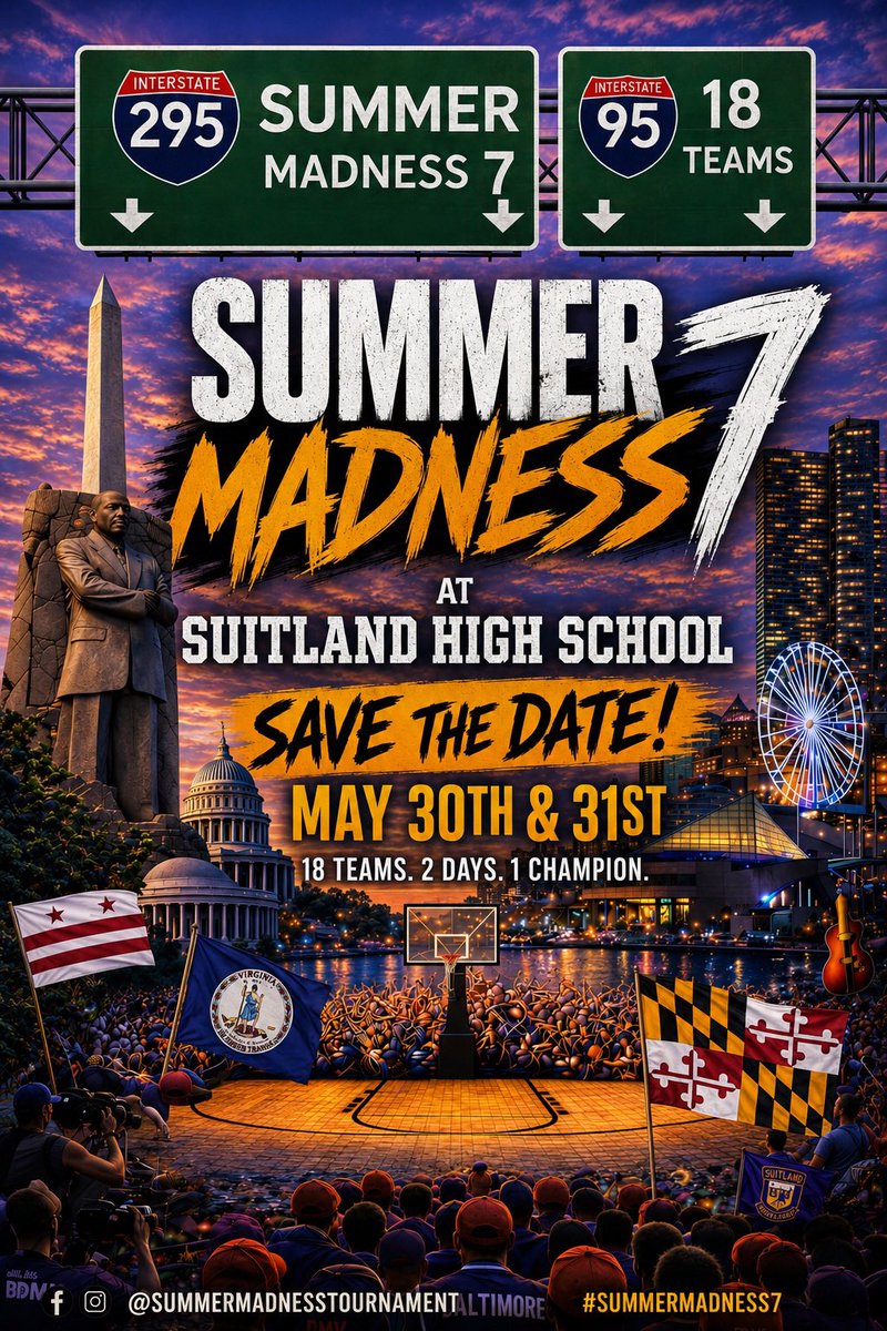 SMCABasketball's tweet photo. Live Today from Suitland High School #SummerMadness7🚨 https://t.co/ZSIbKg78Oq