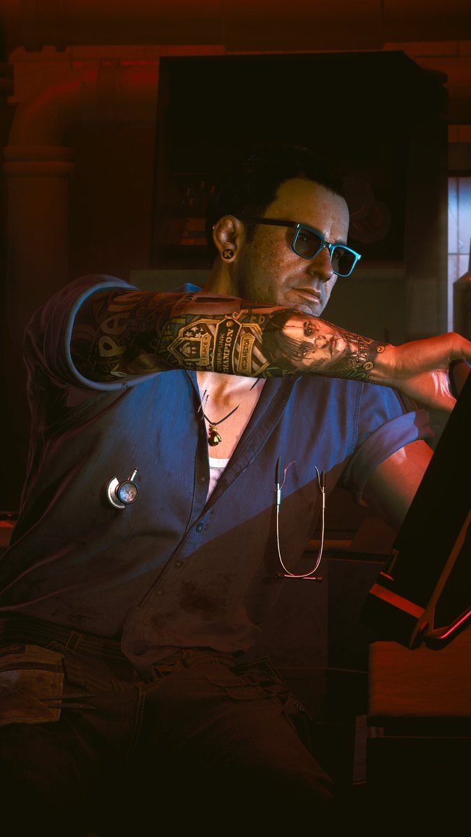 AltCunningham0's tweet photo. #cyberpunk2077 #viktorvektor #ripperdoc #cyberpunk #CP2077 #virtualphotography #cyberpunk2077photography https://t.co/SDS1do8RZo