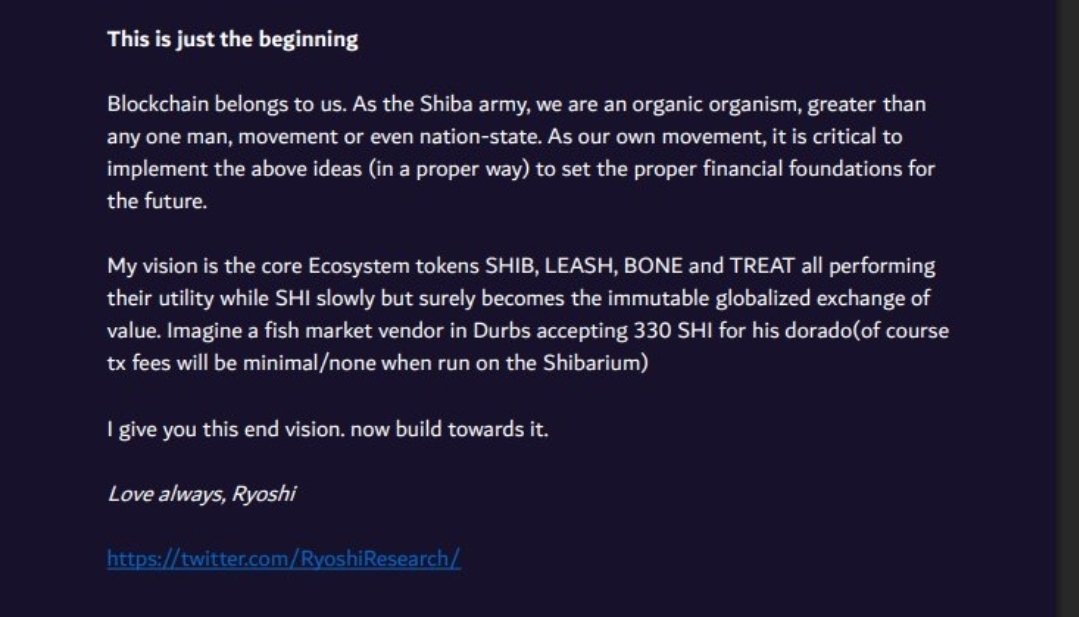 Mazrael_shib's tweet photo. 1000X #SHIBArium $SHIB $LEASH $BONE $TREAT SHI
1.6 bil tx
269m addresses
500k SE cards minted
250k mag covers minted
Millions $ worth $SHIB burnt in da ShibTorch

This is just the beginning. 
Love always, Ryoshi https://t.co/qtPah6vdHO