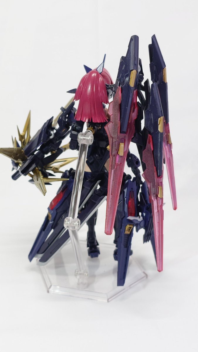 typef5's tweet photo. 完成しました
朱羅  弓兵  影衣-侵月-
弓兵　影衣をベースに武装を強化してみました。

#メガミデバイス https://t.co/9GC3ZTzXtt