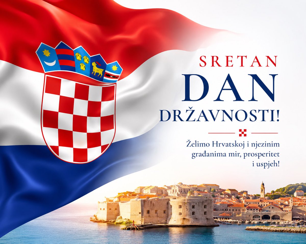 BGPermRepEU's tweet photo. 🇭🇷 Sretan Dan državnosti našim hrvatskim prijateljima!
Želimo Hrvatskoj i njezinim građanima mir, prosperitet i uspjeh. 🇧🇬🤝@CroatiaInEU https://t.co/IVhmFv8AdJ