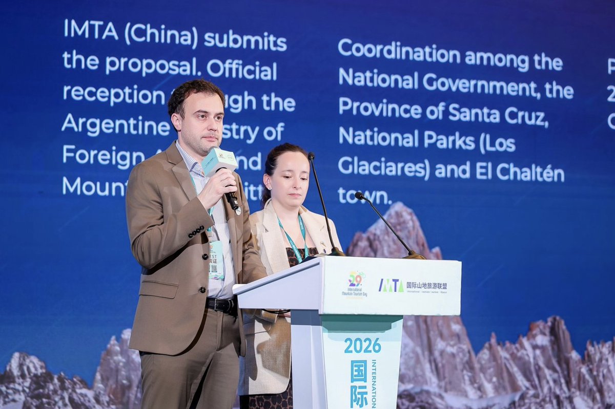 IMTAOFFICIAL's tweet photo. The Dialogue among World Famous Mountains 2026 focused the theme of "Ecological Conservation and Pathways for Innovative Development of Famous Tourism Mountains". Representatives from mountain management bodies across China, Argentina, Saudi Arabia, and Vietnam practical pathways and sustainable development governance experience for the coordinated development of ecological conservation, cultural heritage preservation, and tourism industries at famous tourism mountains including Shennongjia, Mount Fitz Roy, Soudah Peak, Danxia Mountain, and Yên Tử Mountain. The roundtable was hosted by Xu Jing, Former Regional Director for Asia and the Pacific of UN Tourism. Panelists included Soon-Hwa Wong, Ambassador for Greater China at Pacific Asia Travel Association (PATA); Tiger Wu, Founding Chairman of the International Tourism Studies Association and Member of IMTA Expert Committee; Federico Mattei, Sustainable Food Systems Specialist at Mountain Partnership Secretariat (MPS) of the Food and Agriculture Organization of the United Nations (FAO); Zhao Zhonghua, Chief Representative of the Beijing Representative Office, World Animal Protection; and Anu Kumari Lama, International Centre for Integrated Mountain Development (ICIMOD)-nominated speaker for the event. Together they explored the way to balance tourism development with ecological protection.
#IMTA #International #NEWS #Events #mountain #hiking #ecological #hiking #tourism #IMTD
@UNmountains @icimod @nepalmountains @nepalcanyoning @PATA_HQ @UNWTO_pub @UNWTO
@MoveTheWorld @ITSA_HQ @wtasocial