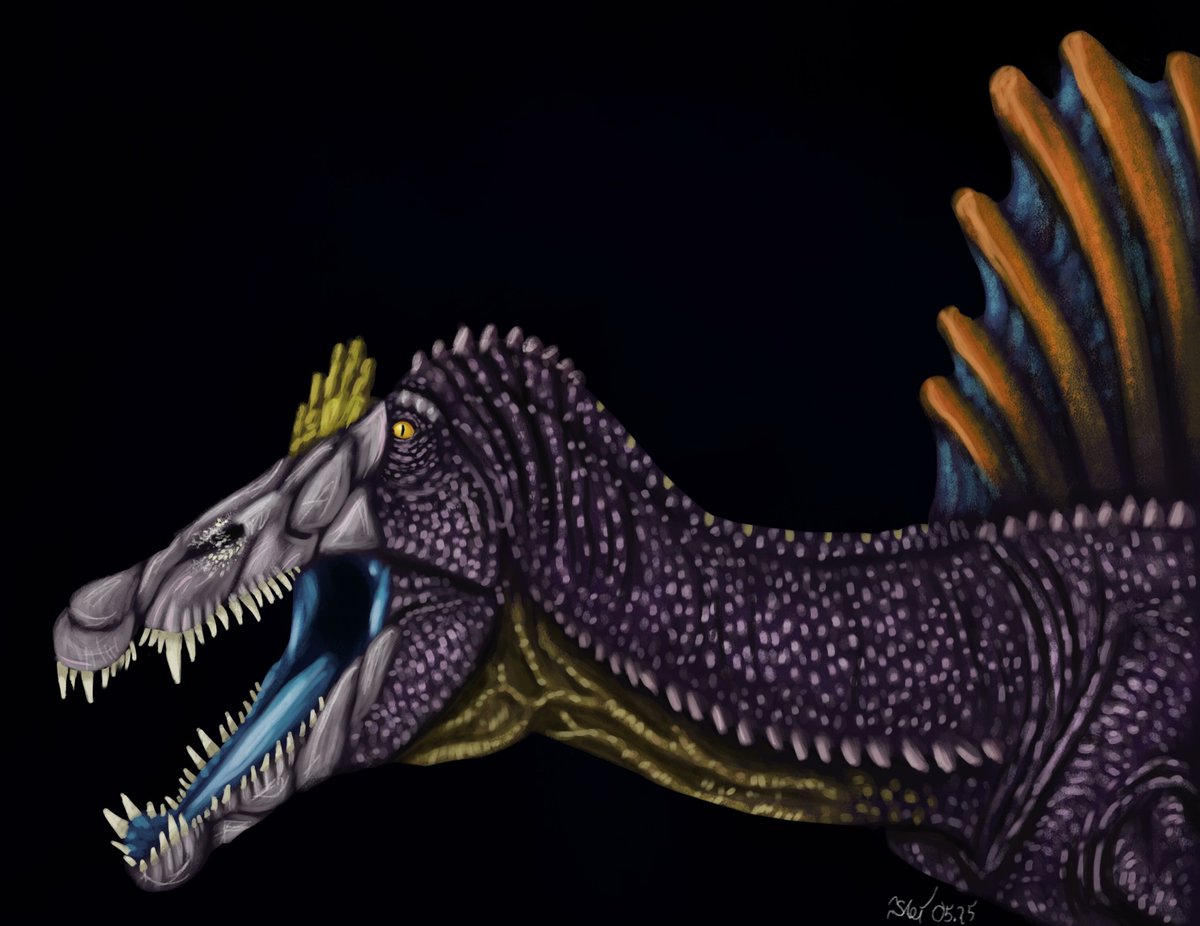Berlography's tweet photo. My spinosaurs throughout the years. 2026, 2025, 2022,2019 https://t.co/hBGxIyHISI