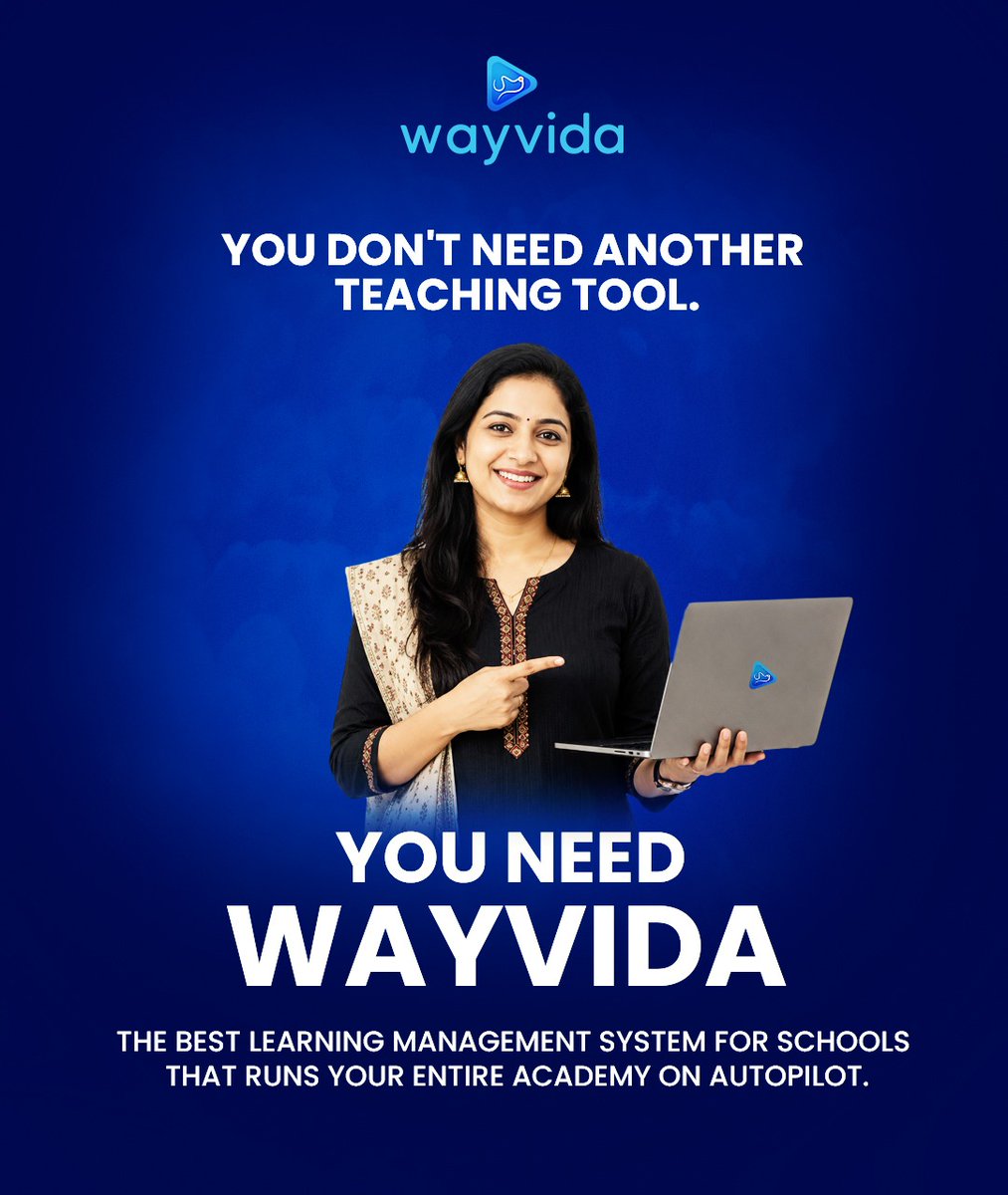 WayvidaApp's tweet photo. You have tried the tools. You have tested the platforms.

You have juggled Zoom for classes, Google Forms for tests, Excel for payments, and WhatsApp for communication.

And after all of that, you are still spending more time managing than teaching.

The right platform does not add to your workload. It removes it entirely.

One platform that builds your courses, supports your students, grades your assessments, and grows your academy, automatically.

Stop managing. Start teaching. Your academy deserves better.
👉 https://t.co/e7HiIO3HSp

#OnlineTeachingPlatform #CreateOnlineAcademy #SellCoursesOnline #TeachAndEarn #OnlineTeachingIndia #Wayvida #CourseSellingPlatform #DigitalTeachingTools #StartOnlineTeaching #TeachOnlineAndEarn