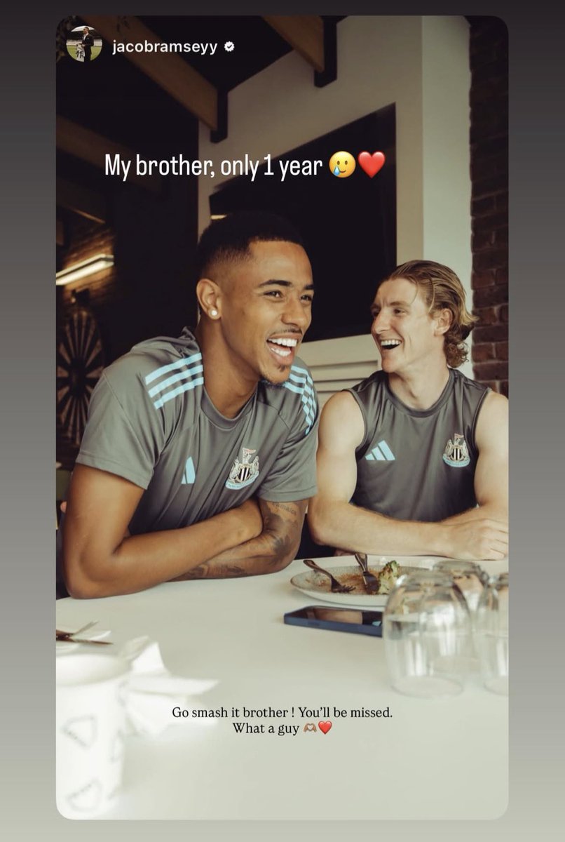NUFCBlogcouk's tweet photo. 👋  Newcastle players react to Anthony Gordon’s exit 

“𝑮𝒐𝒊𝒏𝒈 𝒕𝒐 𝒃𝒆 𝒂 𝒃𝒊𝒈 𝒎𝒊𝒔𝒔 🖤🤍”

#NUFC #FCBarcelona https://t.co/aGZI9u8Ck0