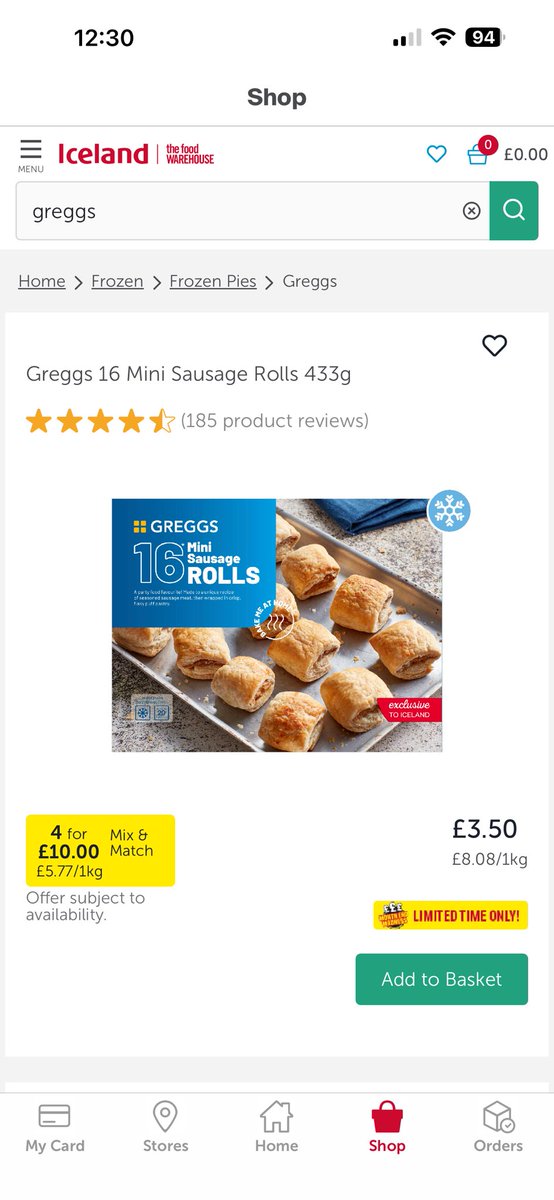 AngeloOfficial's tweet photo. @IcelandFoods your app says 4 for £10 
But In store it’s 3 for £10 https://t.co/qRFqzN7k1m