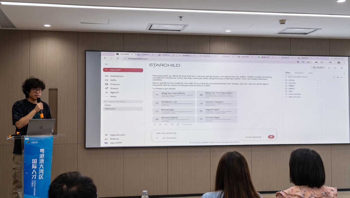 StarchildOnX's tweet photo. Starchild in Shenzhen. 

Hosted by OpenSchool and Columbia Alumni of Shenzhen, our community members got the chance to show off the features of Starchild, including how to save on costs, how to create automated jobs, and how to deploy a project easily 

More events to come https://t.co/UNcgjtzKgi
