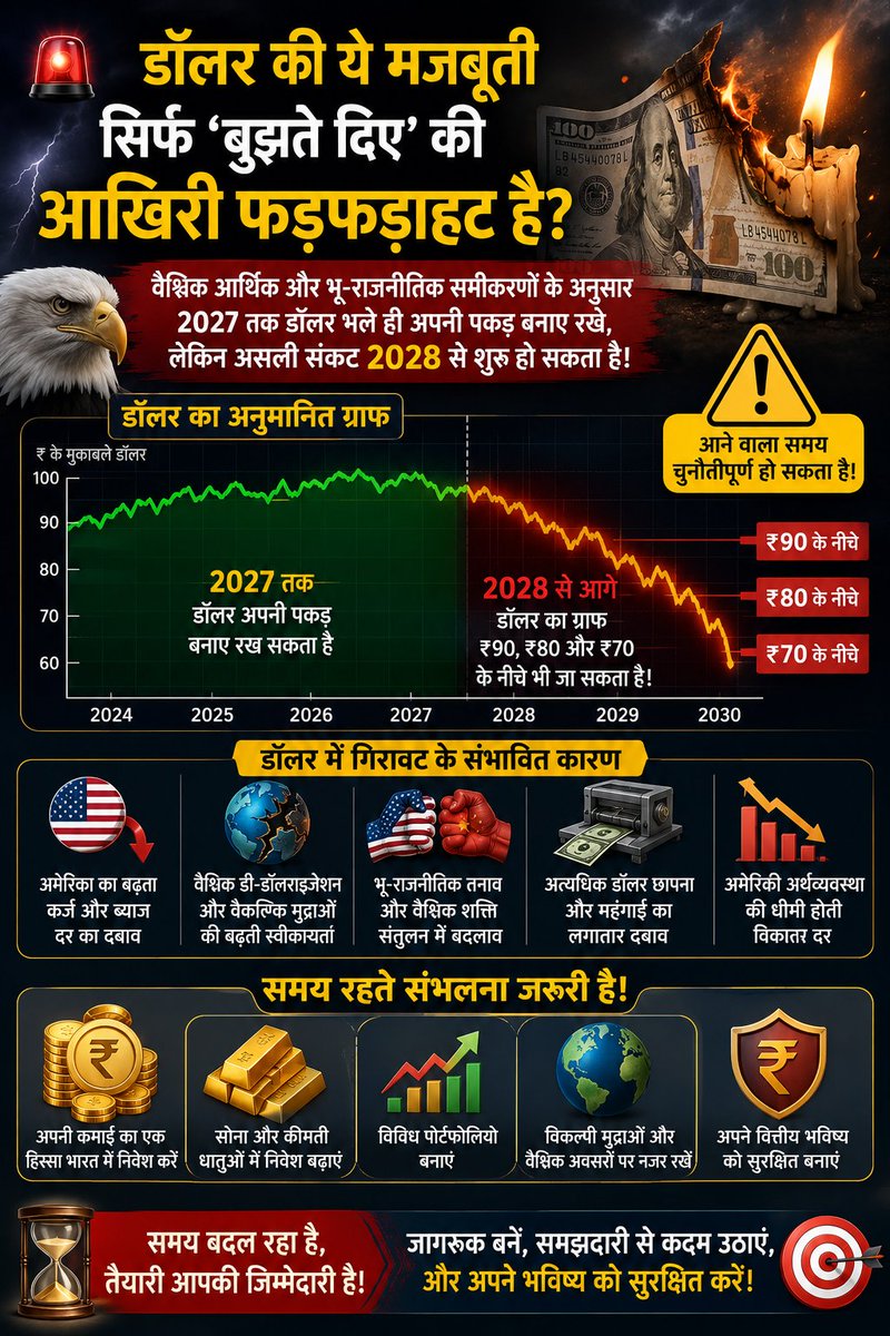 PRO_NCIB's tweet photo. 💡 NRIs के लिए बड़ी चेतावनी!
​विदेशों में आपकी बचत का मुख्य आधार हाई 'कन्वर्शन रेट' है। 
#NRILife #DollarVsRupee #InvestmentStrategies #DeDollarization https://t.co/65Zxhe7Cpe