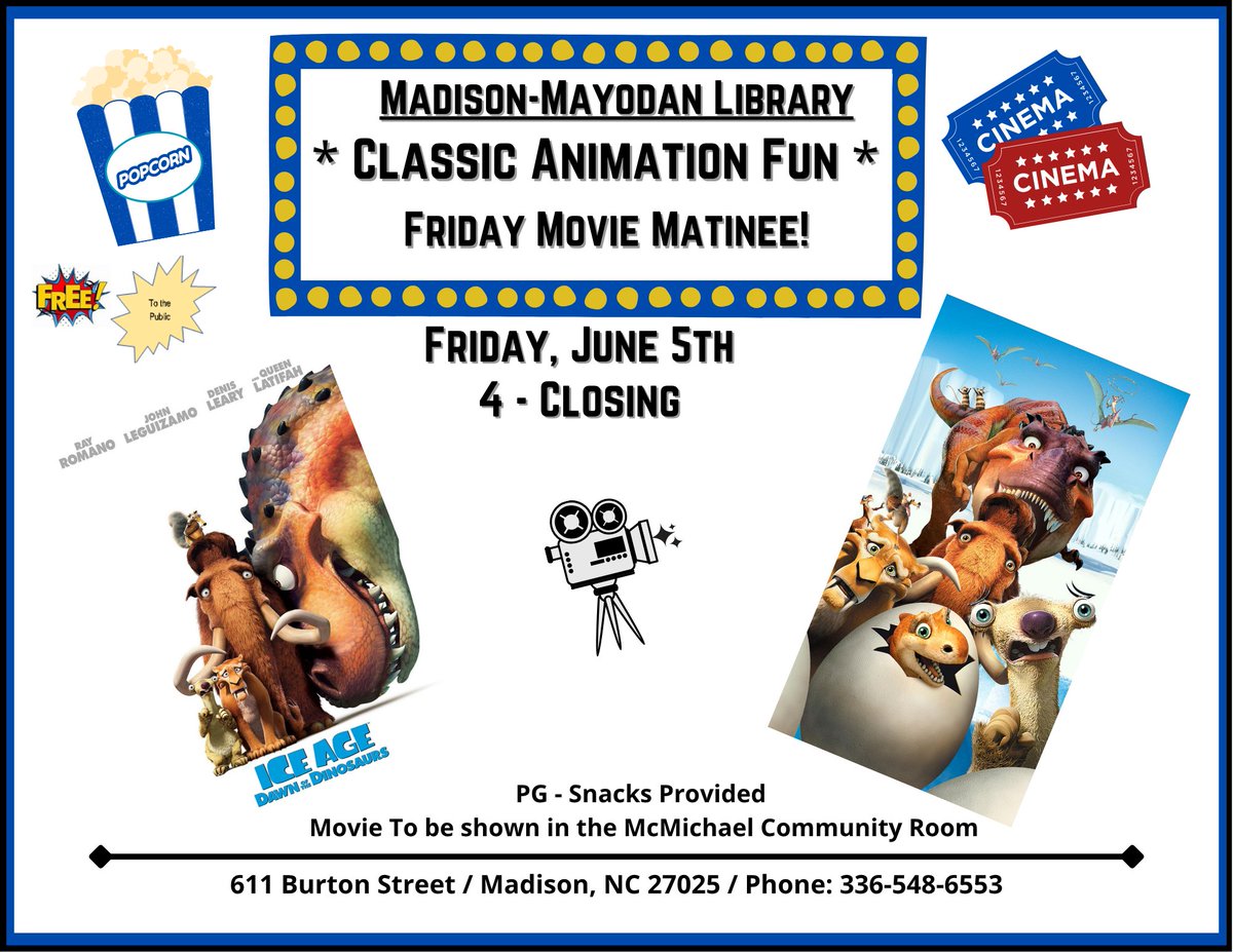 RCP_Library's tweet photo. Programs and Events at Rockingham County Public Library on Friday, June 5th! Come and Enjoy our Dinosaur Themed activities! 🦕🦖 https://t.co/aFsdXW7ow6