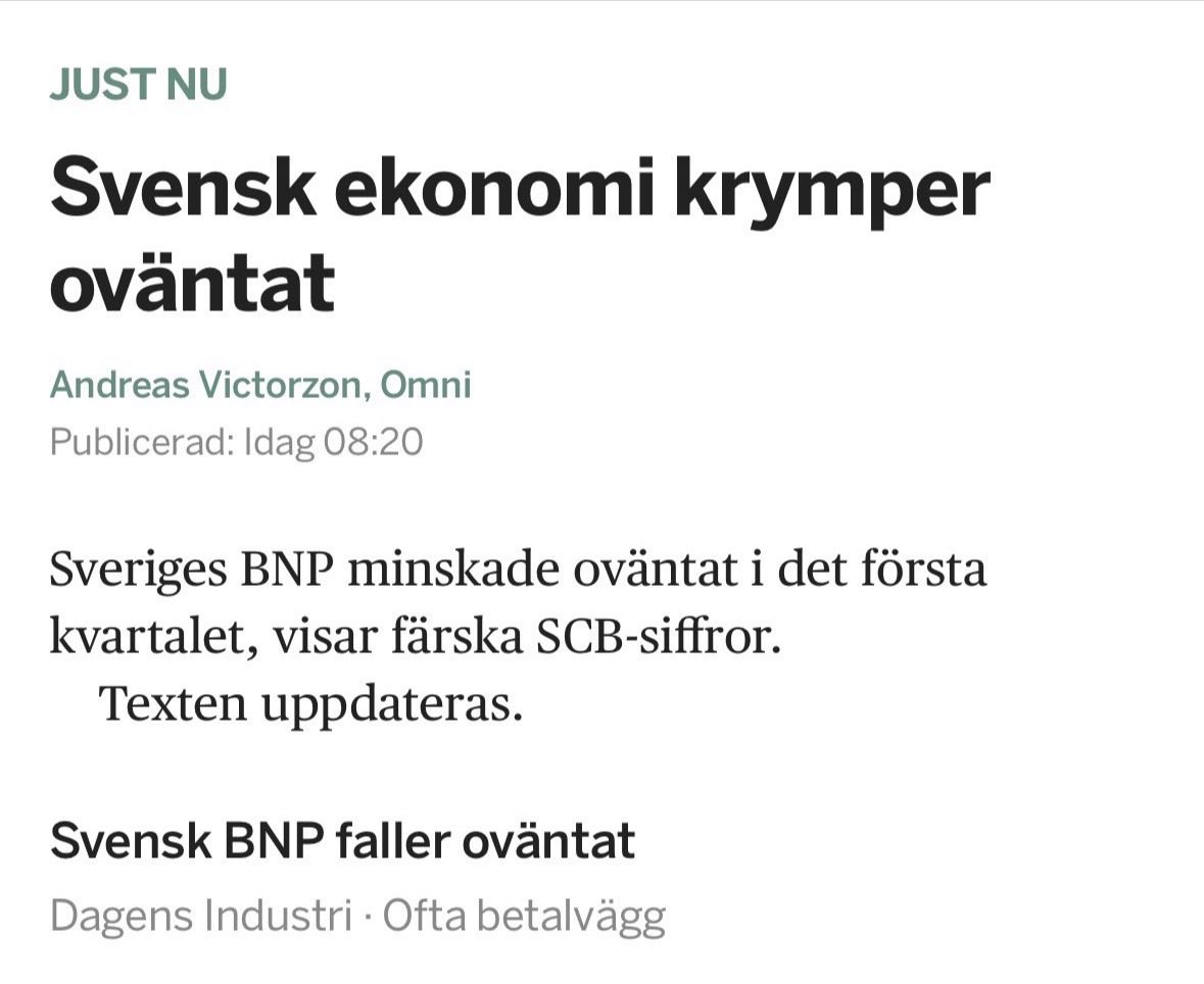 fredrikolovsson's tweet photo. SDs och regeringens politik misslyckas. Arbetslösheten har ökat och tillväxten är låg. Varje gång kritiken framförs hänvisas till Svantessons el andras vidlyftiga prognoser om den ljusnande framtiden. Men verkligen ser i princip alltid ut som nedan. Sämre, svagare och fattigare. https://t.co/BRr40N4TZc