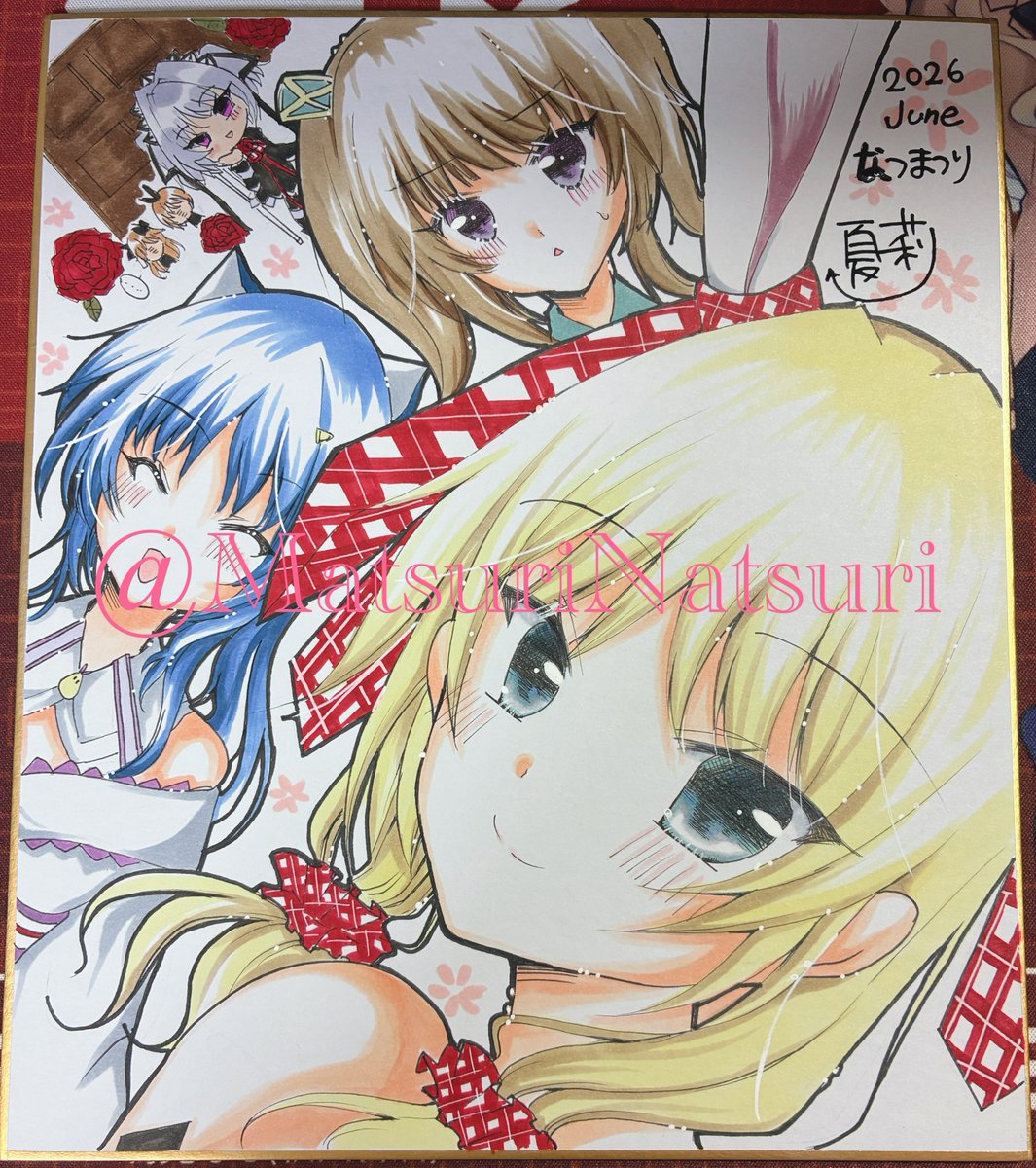 【抽選品】何度目かのはじめまして　イラスト色紙 克　蝶舞翠　ハピメア ハピメア色紙一枚目完成しました✨