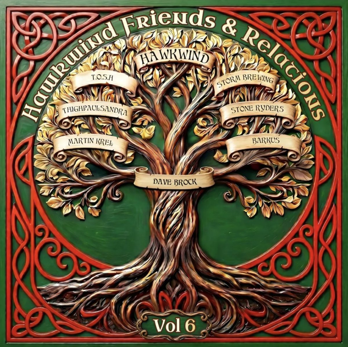 CherryRedGroup's tweet photo. The new edition of @HawkwindHQ's Friends and Relations series is available to pre-order on CD and vinyl. Alongside Hawkwind and Dave’s solo material are contributions from T.O.S.H., Storm Brewing, Thighpaulsandra, Stone Ryders, Martin Krel &amp; more: https://t.co/9Iejnt3bSh https://t.co/wYk50UbP17