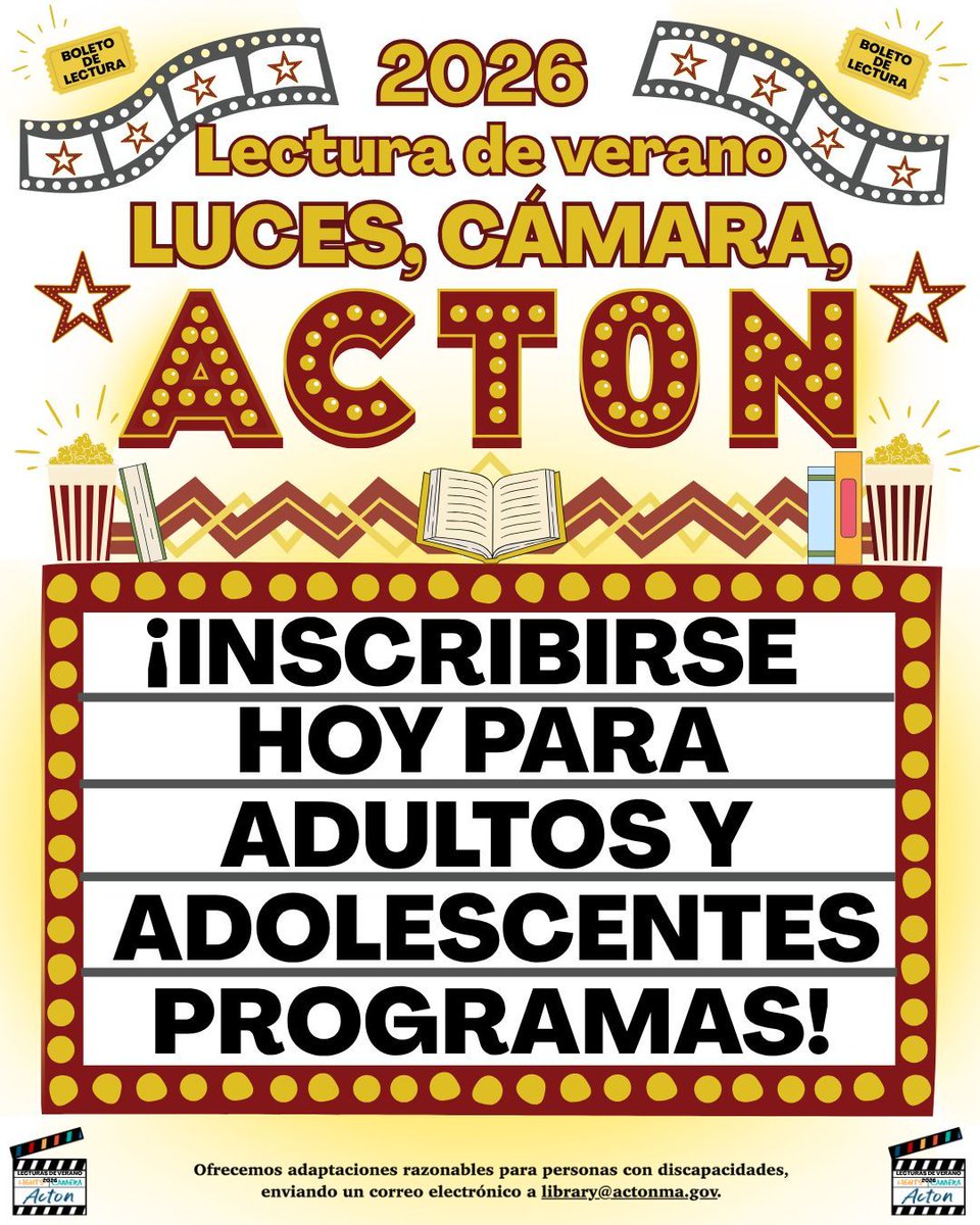 ActonMemLibrary's tweet photo. Sign ups are now open for Adult and Teen Summer Programs! Earn tickets throughout the summer to win prizes!

Sign up for the Adult program here: https://t.co/IoaUFG24Gh 
Sign up for the Teen program here: https://t.co/bjxirfuqQz 

See bio for accessibility info. https://t.co/4CKiwELM4Q