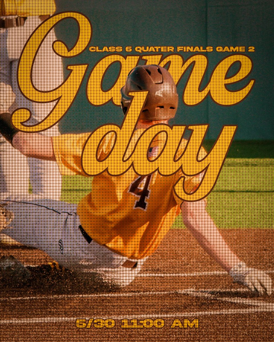 PooBaseball's tweet photo. GAME DAY 2- STATE QUARTERFINALS
‼️ | ALL TICKETS SOLD ONLINE! They are digital tickets. Tickets are $10 each for everyone. No passes. 5 years &amp; younger are free.
 🎟️ | Tickets: https://t.co/7zYNiRwziL.

🆚 | Blue Springs South High School
📍 | Kickapoo High School 
🕒 | 11:00AM https://t.co/5AMd7zJThT