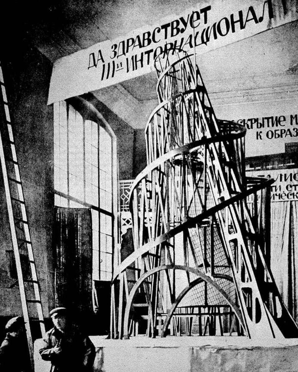 TheHistoryOfSo1's tweet photo. Avant-garde Soviet painter, architect, and stage designer Vladimir Tatlin, best known for his design for a never-built Monument to the Third International (shown) and his role in Constructivism, died May 31, 1953. #OTD #USSR https://t.co/IgkjGzM1wT