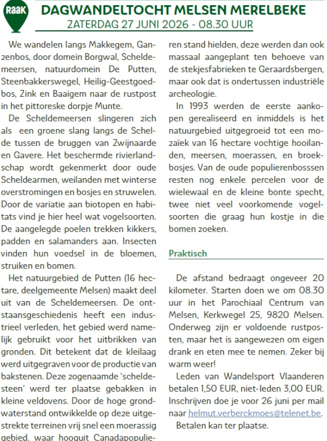 KwbSint's tweet photo. Een wandelingetje in de namiddag? Een voormiddag gaan stappen met #RaakSintAmandsberg? Dat doen we wel eens per seizoen. Maar in juni is er de #dagwandeltocht. Alle info hier → https://t.co/993bqFA3ou