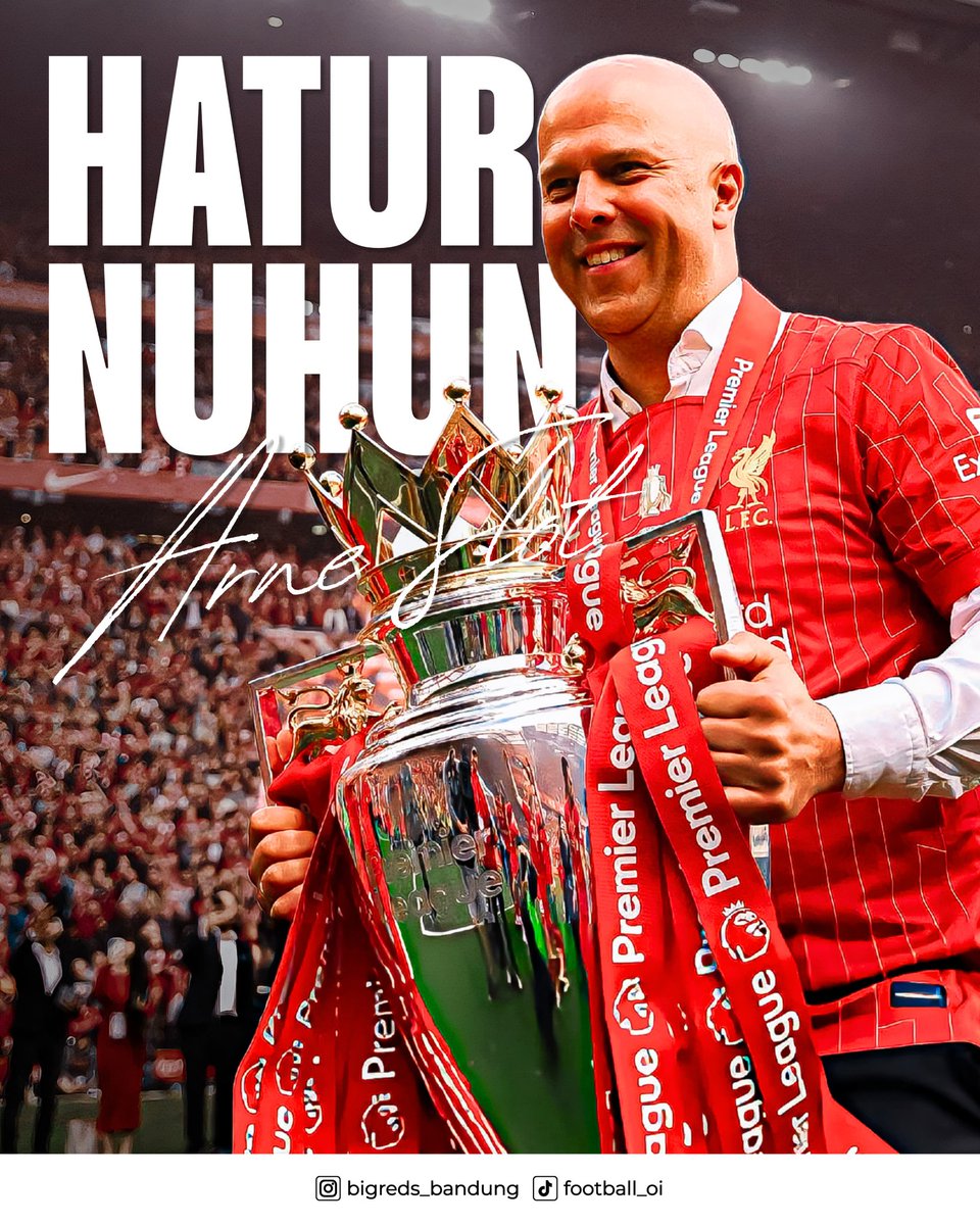 BIGREDS_Bandung's tweet photo. BREAKING NEWS: Liverpool resmi mengakhiri kerja sama dengan Arne Sl•t! 👋

Haturnuhun untuk 1 gelar Premier League sekaligus gelar liga ke-20 untuk Liverpool, Arne!

Kumaha komentarna daks? Seneng atau sedih? 😅 https://t.co/M9XYSNZTTo