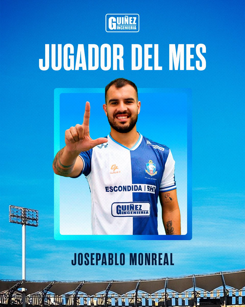 ClubAntofagasta's tweet photo. ¡El goleador Albiceleste fue escogido como el jugador del mes! 🥇

#Antofagasta https://t.co/g7RnrOXISX