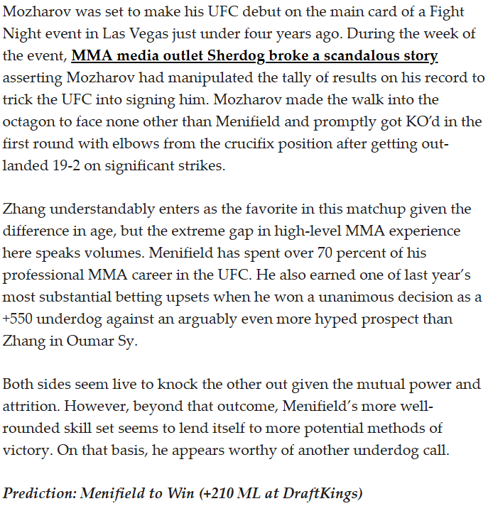 MMA_RAX's tweet photo. ✅🐶 WHEN ARE YOU GOING TO START READING THE COLUMN?

FREE KNOWLEDGE. EVERY MONDAY OF FIGHT WEEK.

JUAN DIAZ ON THE LAST CARD!

ALONZO MENIFIELD THIS WEEK!

TWO +200+ UNDERDOGS PUBLISHED BACK-TO-BACK!

FOLLOW. LEARN. EARN.

#UFCMacau https://t.co/KXmoLDMI2E