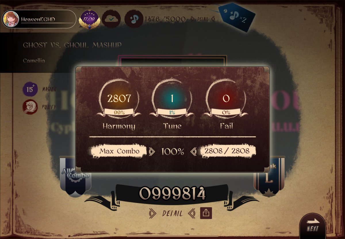 HeavenEGHD's tweet photo. 我負責了這次Lanota活動《Camellia精選輯》中"GHOST VS. GHOUL MASHUP"的譜面製作
當初寫的時候正值當兵時期，所以是從每週兩天假日硬擠出時間飆完的(((
因為歌太長，導��寫到後面靈感都被榨乾了Orz
希望大家打得開心(?)
歌還沒解出來先放個1tune頂著 https://t.co/D5VwC9ns7a