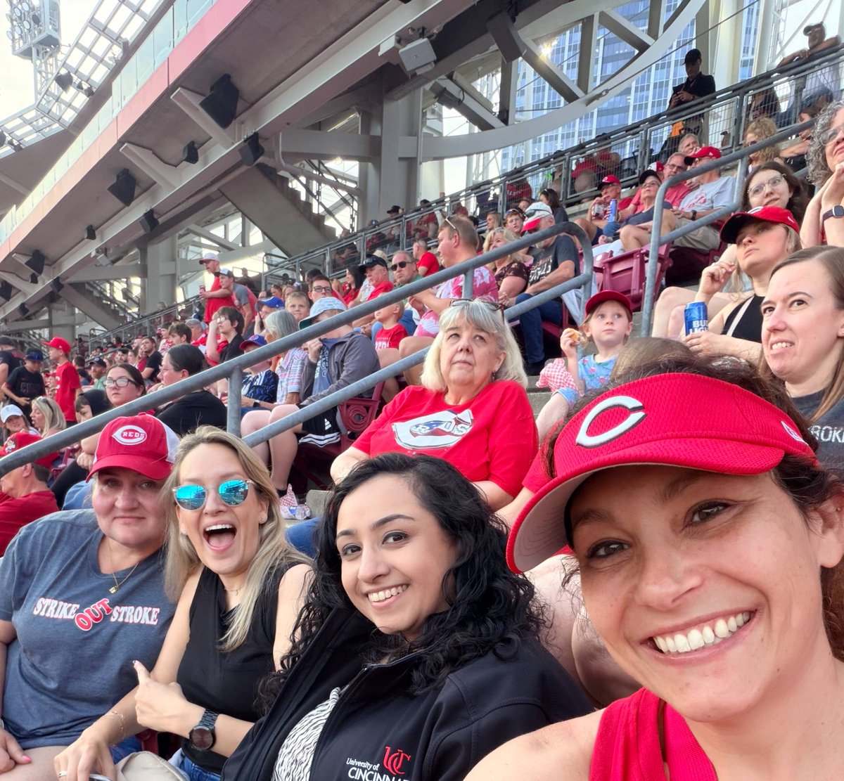 uc_health's tweet photo. We had a great time at Strike Out Stroke Night with the @CincinnatiReds. Together, we supported stroke education, awareness and prevention throughout our community while cheering on the Reds at Great American Ball Park. https://t.co/fXOQM6XOeC
