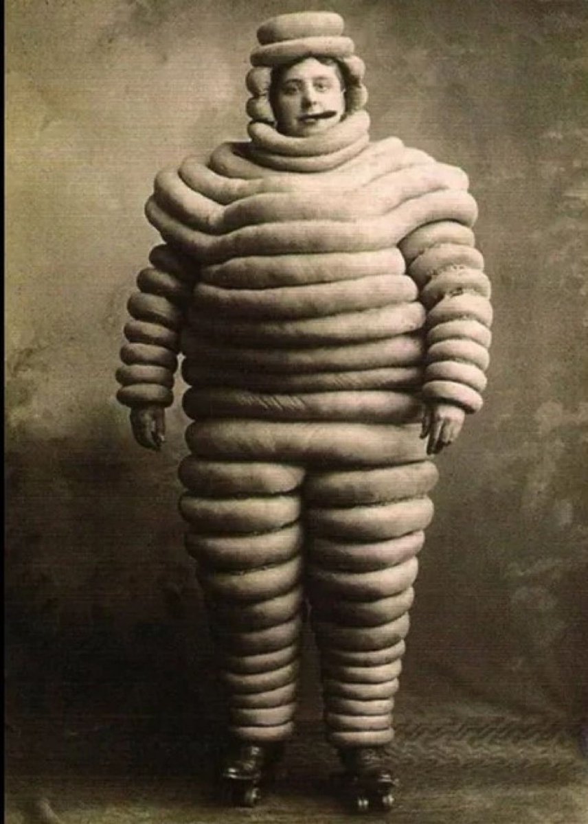 historycalendar's tweet photo. The original Michelin Man, 1894. https://t.co/JYuSDeRdLz
