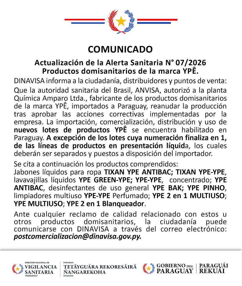 DINAVISApy's tweet photo. A la atención de usuarios y público en general de #DINAVISApy https://t.co/CQfL7RkIIm