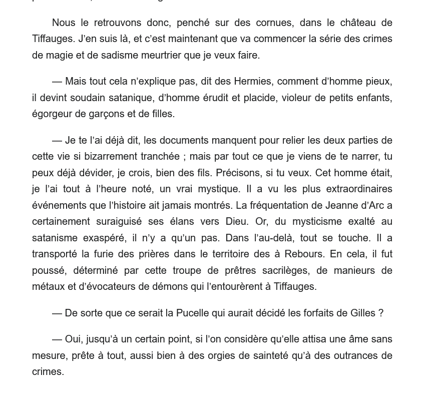 HuysmansM's tweet photo. Le 30 mai 1431, Jeanne brûle sur le bûcher. Gilles de Rais, son compagnon d’armes, ne s’en remettra jamais. Huysmans raconte comment son mysticisme exalté a sombré dans le satanisme et le crime dans "Là-bas", un chef-d’œuvre. https://t.co/4Z4UXg3p3B