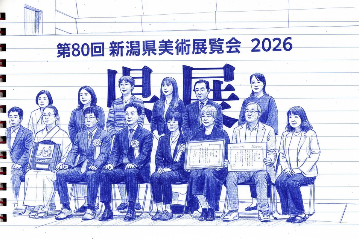 nfy42's tweet photo. 今日は、女房が県の美術展覧会に出品した作品が奨励賞を受賞し表彰式があったので、新潟市の朱鷺メッセまで行ってきた!CONGRATS!夜はバンド練習··運転とドラム疲れた（笑） https://t.co/COuYbSYC80