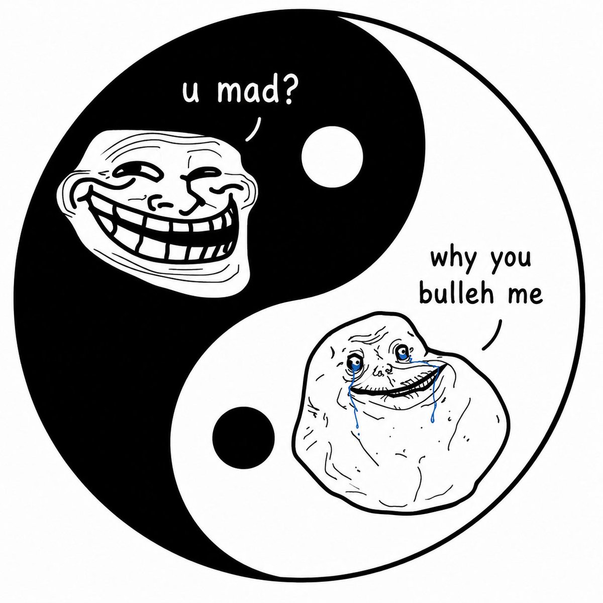 foreveraloneio's tweet photo. The Yin and Yang of Rage Comic memes

Forever Alone and Troll face

$Alone $troll https://t.co/ZzwkVVqaXC